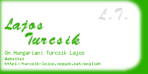 lajos turcsik business card